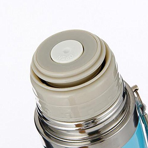 Thermoflasche 500ML Edelstahl-Thermosflasche Kinder Thermoskanne mit Becher Isolierflasche Vakuumflasche mit Reh Muster – rosa - 6