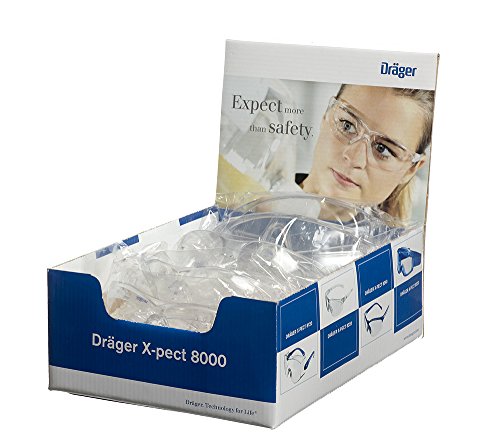 Dräger Schutzbrille X-pect 8330 Scheibe aus PC UV-Schutz: 99,9% Bügelbrille CE-zertifiziert incl. Antikratz+Antibeschlag - 3