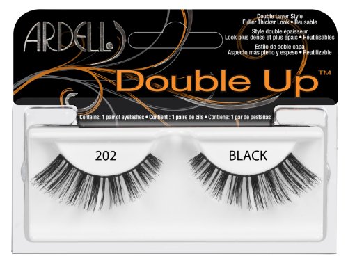 Ardell Glamour 202 Double Up Eye Lashes, Black