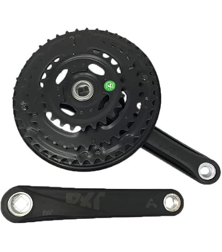 Guarnitura Bici TIYO 170mm 3 Velocità - Corona 24-34-42 Denti Acciaio Nero