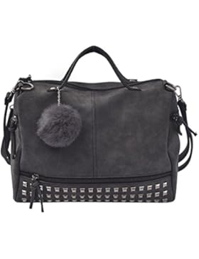 BZLine® Frauen-Niet-Handtaschen-große Tote-Schultaschen-Schulter-Beutel