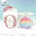 Makeup Highlighter Eyeshadow Palette Terrece Handmade Makeup Blusher Face Shimmer Powder Rainbow Color #1 with Blusher Brush