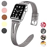 ☀Erstklassige Qualität: Erstklassiges echtes Kalbslederband mit Edelstahlverbindern, KEINE Hautstimulation, weich und langlebig, bietet Ihnen das beste Trageerlebnis.