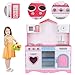 Produktbild Ridgeyard Küchenspielzeug,Spielküche,Küche mit Zubehör, Spielzeugküche, Holzspielküche,Kinderspielküche für 3-9 Jahren Kitchen Toys Role Play Rosa