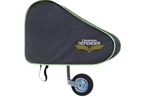 Caravan Defender Tow Hitch Cover | Universal Waterproof Trailer Hitch Protector with Strap – Towing Accessory for Caravans and Trailers (Dark Grey/Green Trim)