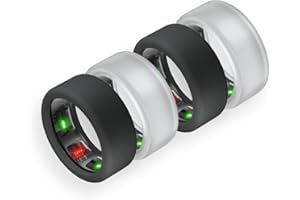 BandSmith Silicone Cover Compatible with Oura Ring Gen 4/3 - Protector Case for Working Out (Black*2+Clear*2, S for 678910) - Patent Protected