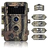 Caméra de Chasse 16MP 1080P IP66 Étanche, Caméra Surveillance avec 40Pcs LED Vision Nocturne Infrarouge Jusqu'à 65FT et Grand Angle 130°