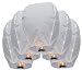 Produktbild NUOLUX 10ST Oval Sky Laterne wünschen Lampen für Party Hochzeit Geburtstag (weiß)