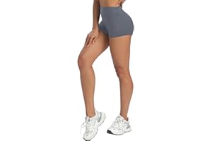 DDOBB Pantalones Cortos Culotte Shorts Mujer Hot Pant Mallas Cortas Culote Leggins Deporte Cintura Alta Ciclismo Push Up Gimnasio