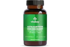 ‎VITABAY Vitabay Astaxanthin 12 mg hochdosiert – 90 vegane Softgel-Kapseln – laborgeprüft & ohne Zusatzstoffe