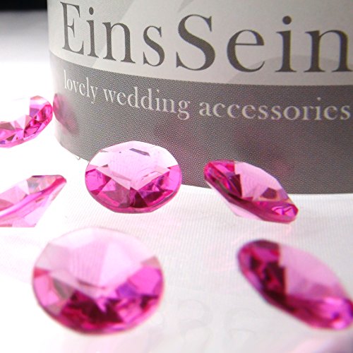 100x FUNKELNDE Diamantkristalle 12mm pink EinsSein® Dekoration Dekosteine Diamanten FUNKELNDE Diamantkristalle Streudeko Konfetti Tischdeko Hochzeit - 2