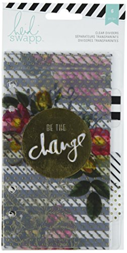 American Crafts Heidi Swapp Personal Memory Planner Dividers 6/Pkg-Clear W/Printed Design