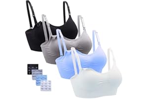 Cimary Schwangerschafts Still BH Nahtloser Still-BH Stillen und Schlaf Ohne Bügel für Damen 3er/4er Pack