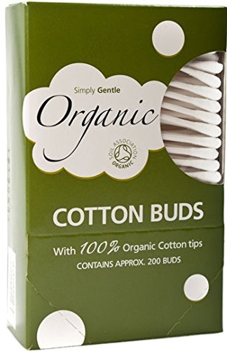 6 Packs of Simply Gentle Organic Cotton Buds - (6 * 200 Buds)