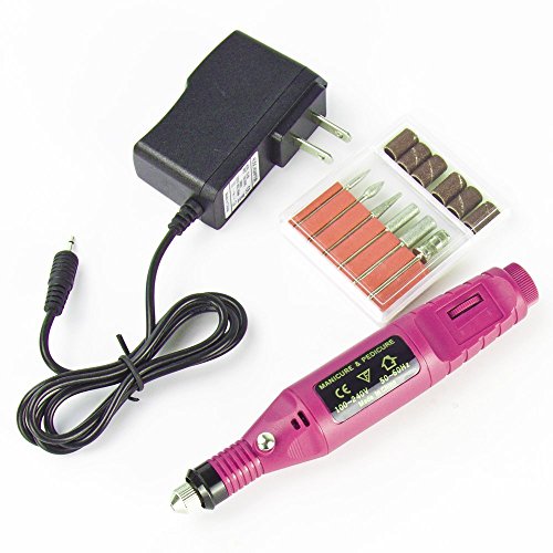 Füller Form Profi Nagelfräser Maniküre Pediküre Set Negelpflege Nagel Feile Elektrische Maschine Gerät(Rot) Beauty Geschenk