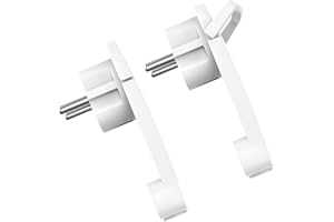 Oblinple 2 Piezas Enchufe Macho Plano 250V 16A IP20, Clavija Europeo Schuko Extraplano, Enchufe con Contacto a Tierra con Mango Plegable y Protección Contra Dobleces de Cable, Blanco