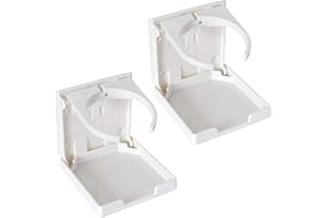 DECORDWELL 2 Piezas Portavasos para Coche, Soporte Bebidas Coche, Soporte Tazas Cafe para Coche, Expansor de Portavasos Coche, Porta Bebidas Coche, Plegable, para Coches, Camiones, Caravanas (Blanco)