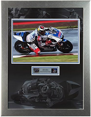 MemorabiliaOutlet Signed Jorge Lorenzo Yamaha Photo Framed Deluxe MotoGP Display