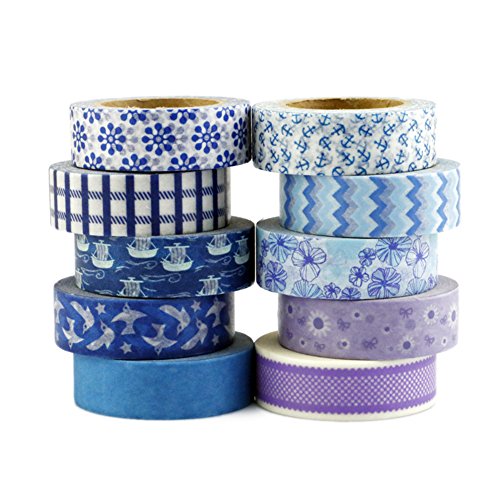 Très Chic Mailanda Washi Tape 10er Set Dekobänder Klebeband Masking Tape - 3