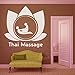 Produktbild guijiumai Thai Massage Zeichen Wandaufkleber Für Beauty Spa Salon Lotus Blume Yoga Vinyl Aufkleber Wohnkultur Wohnzimmer Wand Poster schwarz 42X42 cm