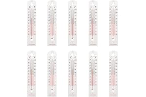 Lioaeust Termómetro de jardín, termómetro preciso para habitación para el hogar, jardín, invernadero, garaje, oficina, pared, interior, exterior, 10 unidades