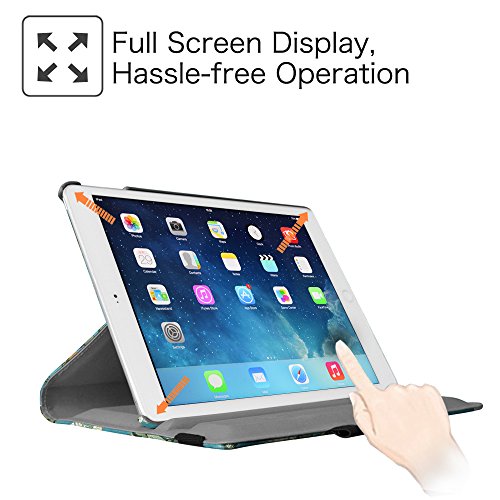 Fintie iPad mini 1 / 2 / 3 Hülle – 360 Grad Rotierend Stand Kunstleder Smart Cover Schutzhülle Case mit Auto Schlaf / Wach Funktion und Stylus-Halterung für Apple iPad Mini 3 / iPad Mini 2 / iPad Mini, Mandelblüten - 6