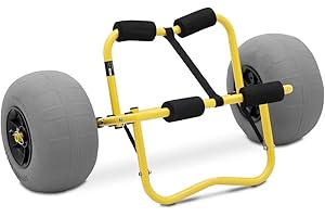 MSW MOTOR TECHNICS MSW MSW-MMT-12 Chariot de kayak avec roues ballon 75 kg Chariot de transport pour kayak