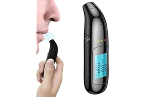 Chingcoo Alcootest Portable Certifié, Alcohol Tester Professionnels avec écran LCD Numérique et Puce Haute Sensibilité, Approved Alcohol Test à Usage Domestique et Professionnel