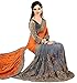 Nivah Fashion Women's Satin & Net Embroidery Saree with Blouse Piece(K608-Light Orange-Free...