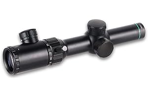 ‎FOCUHUNTER FOCUHUNTER Zielfernrohr Luftgewehr 1-4X20mm Softair Scharfschütze Zielfernrohr Rot/Grün Absehen mit Weaver/Picatinny Montage für Taktische Armbrust Gewehr Jagd