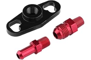 Keenso Adaptateur de Rampe d'Alimentation, Adaptateur de Régulateur de Pression de Rail de Carburant Correspondant aux Raccords en Alliage d'Aluminium