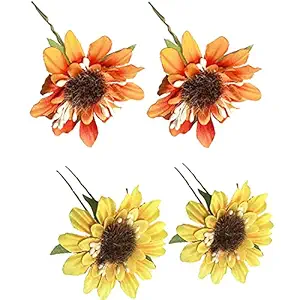 GadinFashion? Artificial Flower Juda Hair Pins for Girls Hair Styling Pack-04,Color-Multi