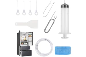 DADAZHENXUAN Kühlschrank Reinigung Set, 10 Stück Kühlschrank Reinigungswerkzeug,Reinigungsbürste für Kühlschrank,Kühlschrank Abflussloch Reinigungsset,Kühlschrank Reinigung Spritze