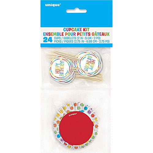 Unique Party Cupcake-Förmchen und Cupcake-Dekoration, Regenbogendesign - 2