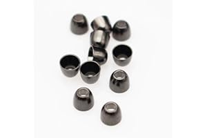 Tigofly 50 Stück/Charge 10 Farben Kupfer Kegel Kopf Fliegenbinden Perlen Gewicht Nymphenkopf Jig Tube Fliegenbinden Materialien 5,1 mm x 4,1 mm x 1,9 mm