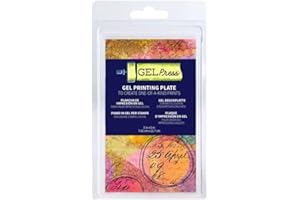 Gel Press Plaque Rectangulaire Monoprint pour Créer des Impressions Artistiques Uniques, Transparent, 8 x 13 cm