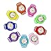 Produktbild COM-FOUR® 9er Set Uhren "Silikon Analog Watch" für Gummibänder Bands Rubber Sets - Gestalte deinen eigenen Modeschmuck