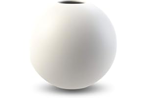Cooee Design Ball Jarrón de cerámica, 10 cm, Blanco