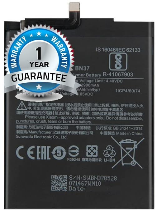 ININSIGHT SOLUTIONS Original BN37 Battery for Xiaomi Redmi 6 (3000) mAh -1 Year Warranty