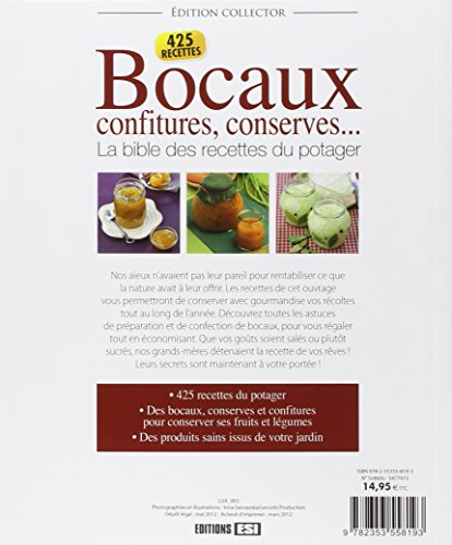 Book's Cover of Bocaux, confitures, conserves... : La bible des recettes du potager