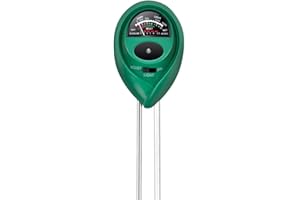 iPower Soil pH Meter, 3-in-1 Tester Kit for Moisture, Light & pH for Home and Garden, Lawn, Farm, Plants, Herbs Tools, Indoor/Outdoor Plant Care