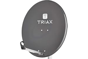 Triax TDS 65A satellite antenna 10.7-12.75 GHz Anthracite,Grey TDS 65A, 10.7-12.75 GHz, 37 dBi, 34 dBi, Offset, 0-90°, 26°