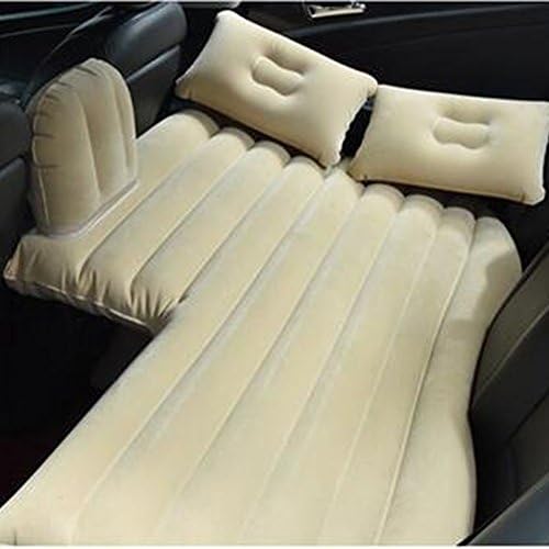ZAQ Car Travel Inflatable Mattress Air Bed Child Protection Cushion Seat SUV Sedans And Trucks Camping, Beige