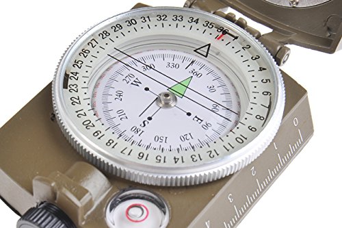 Huntington MG1 Militär Marschkompass / Peilkompass Premium Qualität – Professionell Flüssigkeitsgedämpft, Metallgehäuse mit Linsensystem, verschiedene Farben (Mattschwarz oder Militärgrün) - 2