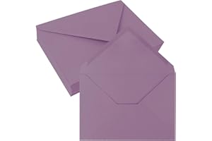 JAGERGREEN 50 Enveloppes B6 137x194 mm, 150 g/m² Taille Lettre, Enveloppes Violet Foncé Auto-Adhésives pour Invitation de Mariage, Cartes de Vœux, Baby Shower, Anniversaires, Cartes de Remerciement
