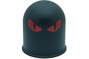 THE COUPLING CAPS Schutzkappe Anhängerkupplung Dämon Teufel Evil Eye Cap 2 / Böser Blick 2 rot