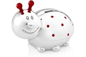 Zilverstad Salvadanaio Coccinella, in Lega di Zinco, Argento, 74x109x82mm