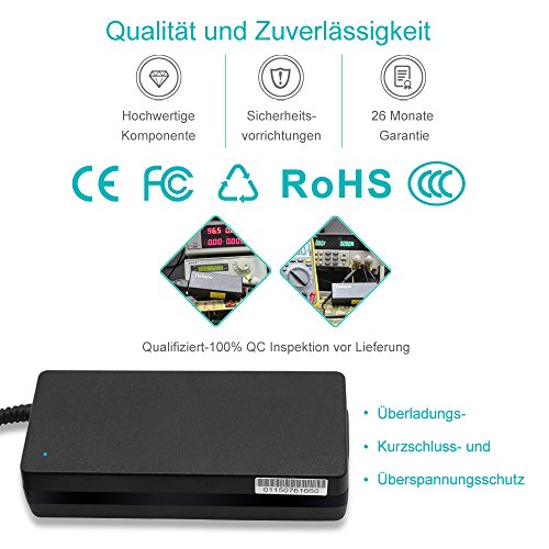 Delippo® 120W 19.5V 6.15A Laptop AC Adapter Ladegerät für Lenovo Y460 Y570 Y580 Y560 Y430P Y470 Y460P Y500 Y510P PA-1211-04LI PA-1121-16 ADP-120L HB MSI GE70 GS70 GE60 GE62(5.5*2.5mm)[ 26 Monate Garantie] - 5