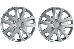 UKB4C Pair Of Silver 14" Caravan Wheel Trims Hub Caps for Bailey Ranger 550/6 2005