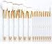 Qivange Makeup Brush Set, Professional Vegan/Synthetic Make-up Brushes Foundation Blush Eyeliner Eyeshadow Make-up Brush Kit + Cosmetic Bag, White with Gold (15 pcs)
